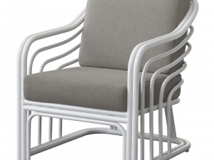 Lincoln brooks Belgravia Outdoor White Chair Modelo 3D