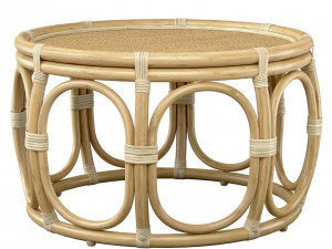 Tavolo rotondo in vimini di bamb&ugrave;, rattan Modello 3D