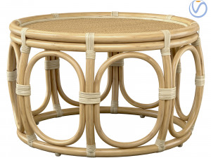 Ter Round Wicker rattan bamboo table Model 3D