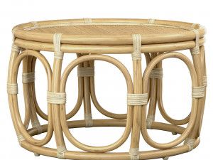 Ter Round Wicker rattan bamboo table Model 3D
