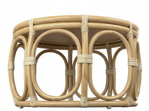 Ter Round Wicker rattan bamboo table Model 3D