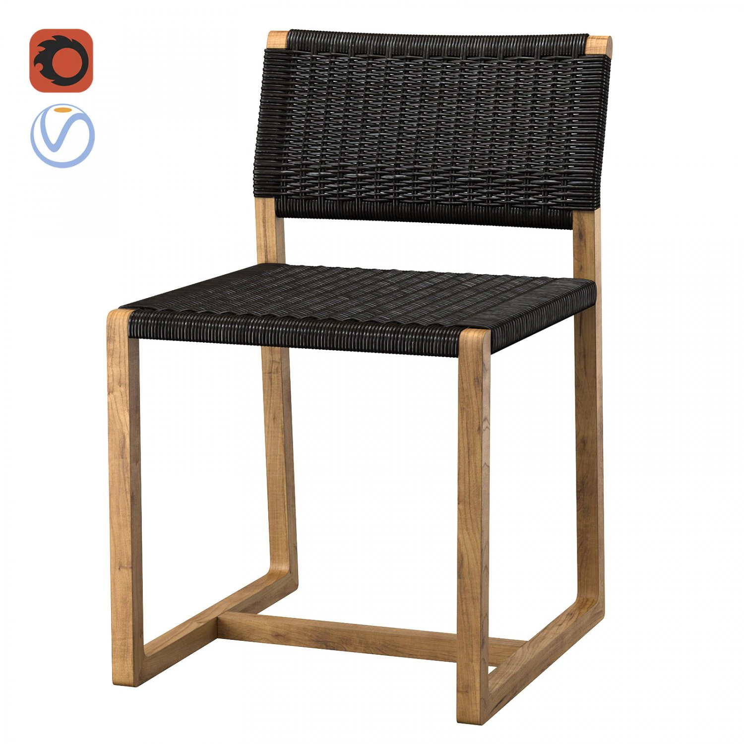 OUTDOOR DINING CHAIR GRIFFIN 3D Model .c4d .max .obj .3ds .fbx .stl .blend
