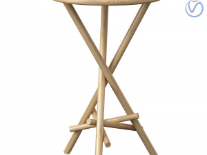 Gypsy Rattan Side Table Lincoln brooks 3D Model