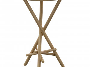 Gypsy Rattan Side Table Lincoln brooks Model 3D