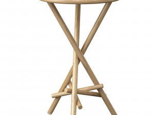 Gypsy Rattan Side Table Lincoln brooks Model 3D
