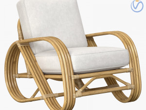 Pretzel Rattan Armchair Standard Lincoln Brooks Modelo 3D