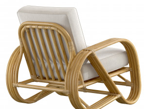 Pretzel Rattan Armchair Standard Lincoln Brooks Modelo 3D
