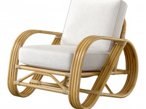 Pretzel Rattan Armchair Standard Lincoln Brooks Modelo 3D
