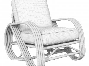 Pretzel Rattan Armchair Standard Lincoln Brooks Modelo 3D