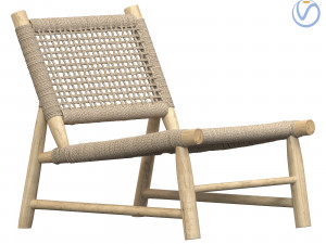 Bazar Bizar Island Sisal One Seater Chair Natural 3D Model