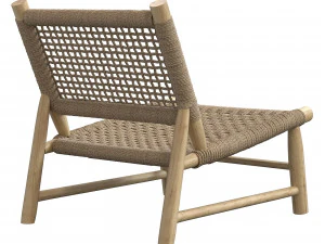 Bazar Bizar Island Sisal Einsitzer-Stuhl, Natur 3D Modell