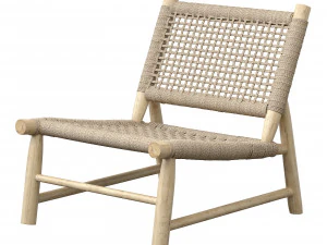 Bazar Bizar Island Sisal Einsitzer-Stuhl, Natur 3D Modell