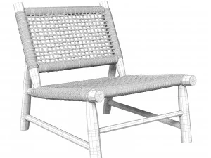 Bazar Bizar Island Sisal Einsitzer-Stuhl, Natur 3D Modell