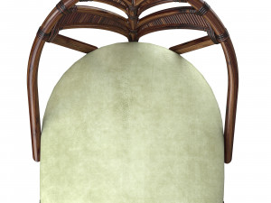 Linkoln brooks Tropicool Rattan Barstool Dark Brown Wash 3D मॉडल