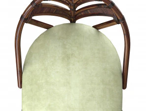 Linkoln brooks Tropicool Rattan Barstool Dark Brown Wash 3D Model
