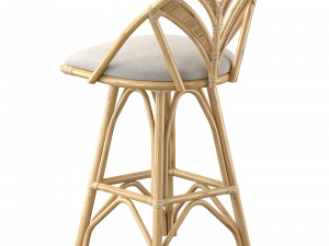 Lincoln brooks Tropicool Rattan Barstool 3D Model
