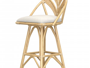 Lincoln brooks Tropicool Rattan Barstool 3D Model