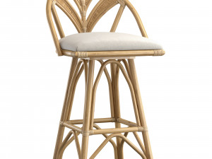 Lincoln brooks Tropicool Rattan Barstool 3D Model