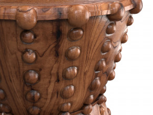 Kurt Stool Wooden Natural Modelo 3D