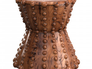 Kurt Stool Wooden Natural Modelo 3D