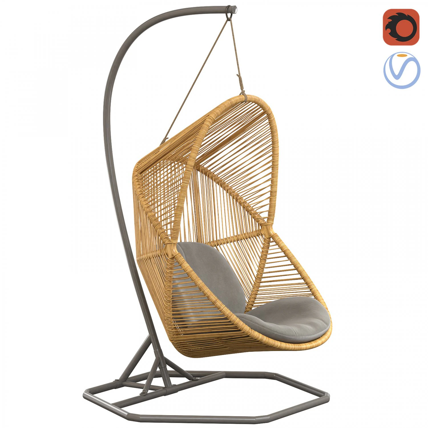 Cadeira colmeia Cane line rattan AirTouch Modelo 3D .c4d .max .obj .3ds .fbx .stl .blend