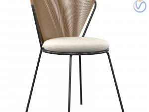 CADEIRA DE JANTAR EXTERIOR PEEK RATTAN Modelo 3D