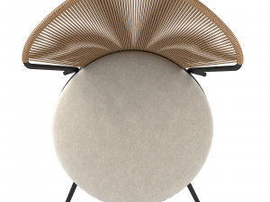 PEEK RATTAN OUTDOOR DINING CHAIR 3D 모델