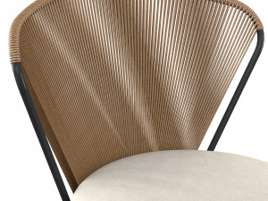 PEEK RATTAN OUTDOOR DINING CHAIR 3D 모델