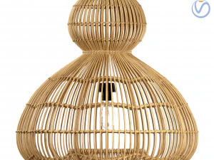 Lampada A Sospensione Aurelia In Rattan Modello 3D