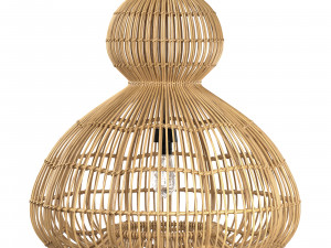 Aurelia Pendant Lamp In Rattan Modèle 3D