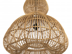Aurelia Pendant Lamp In Rattan Modèle 3D