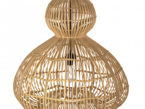 Aurelia Pendant Lamp In Rattan Modèle 3D