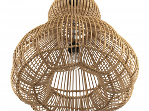 Aurelia Pendant Lamp In Rattan Modèle 3D