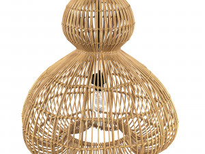 Aurelia Pendant Lamp In Rattan Modèle 3D