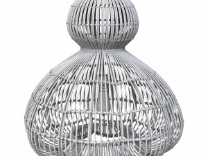 Aurelia Pendant Lamp In Rattan Modèle 3D