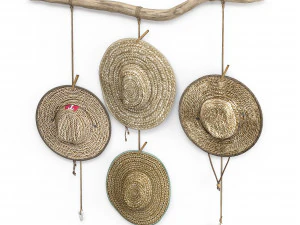 Cabide de chap&eacute;u decora&ccedil;&atilde;o boho de parede Modelo 3D