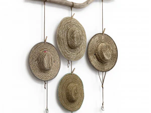Cabide de chap&eacute;u decora&ccedil;&atilde;o boho de parede Modelo 3D