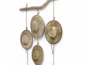 Cabide de chap&eacute;u decora&ccedil;&atilde;o boho de parede Modelo 3D