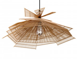 Franck Pendant Lamp Natural Rattan Medium 3D-Modell
