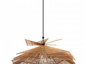 Franck Pendant Lamp Natural Rattan Medium 3D-Modell