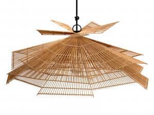 Franck Pendant Lamp Natural Rattan Medium 3D-Modell