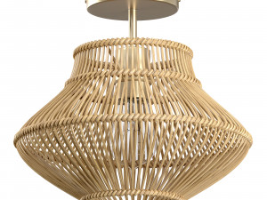 Neher Rattan Semi Flush Mount 3D Model