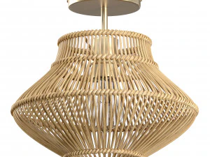 Neher Rattan Semi Flush Mount 3D Model