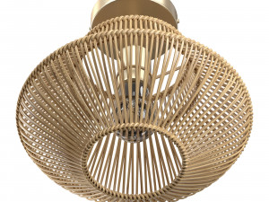 Neher Rattan Semi Flush Mount 3D Model