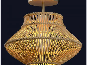 Neher Rattan Semi Flush Mount 3D Model