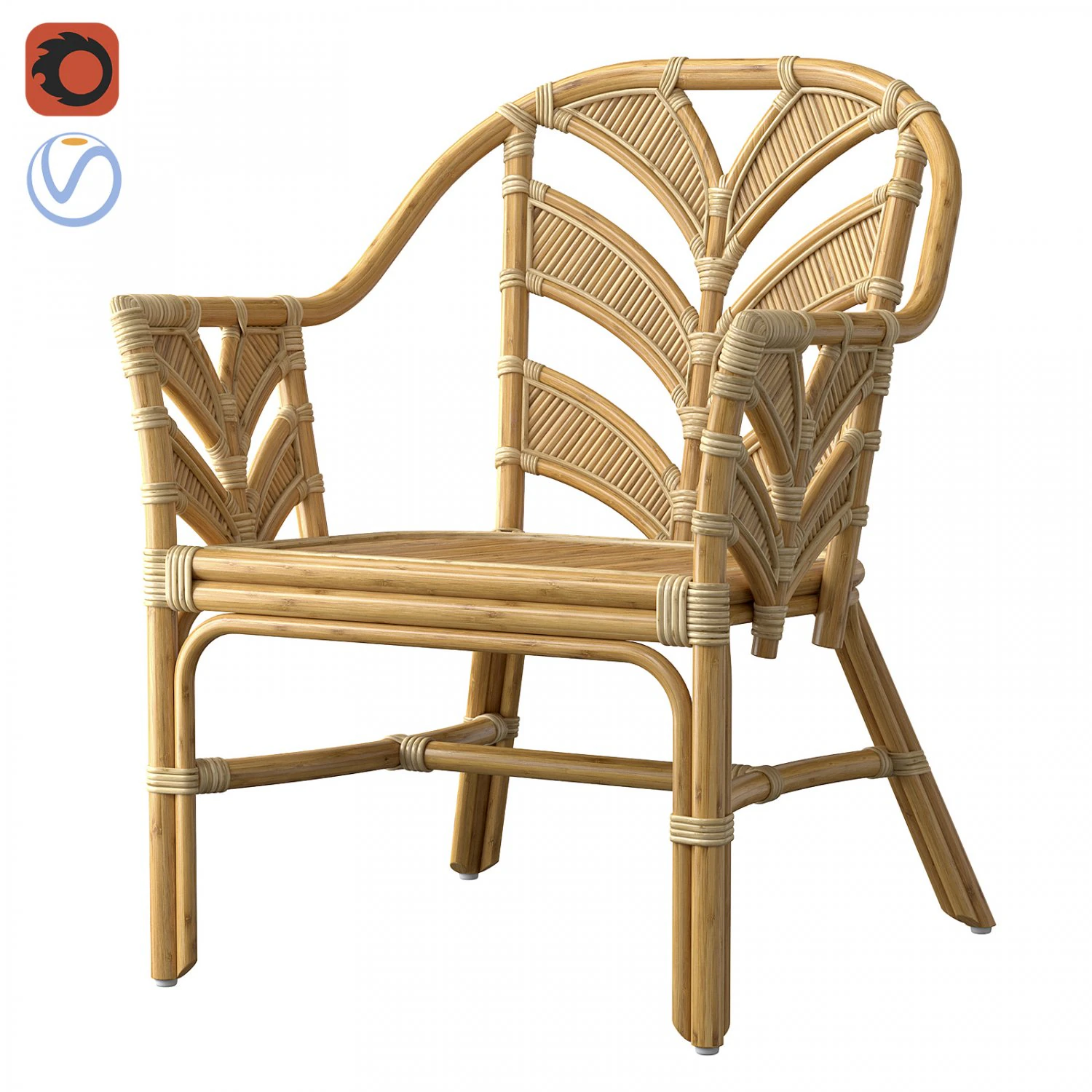 Tropicool Carver chair 3D Model .c4d .max .obj .3ds .fbx .stl .blend 