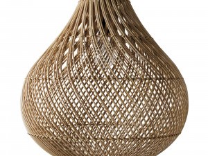 Bottle Pendant Natural Wicker Lamp Modelo 3D