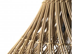 Bottle Pendant Natural Wicker Lamp 3D Model