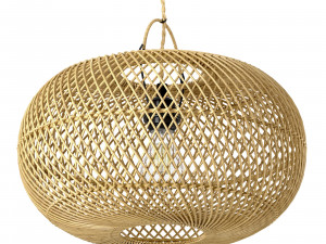 Wholly Pendant Ceiling bamboo lamp Natural Modelo 3D