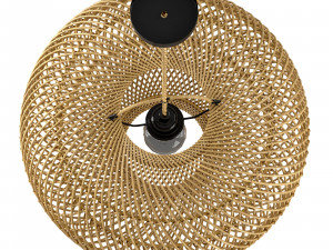 Wholly Pendant Ceiling bamboo lamp Natural Modelo 3D